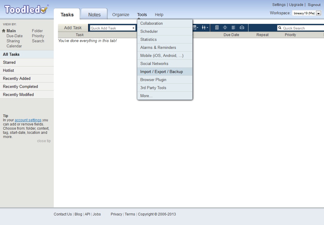 Toodledo - select Import Option.jpg